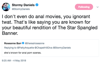Illustration for article titled Let's Check in on This Stormy Daniels-Roseanne Barr Debate Over AnalÂ